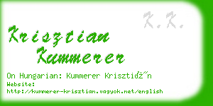 krisztian kummerer business card